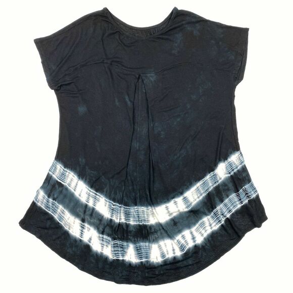 Forever 21 Tie Dye Hi Low Top Size L Casual Cap Sleeve Multicolor Trendy Summer - Picture 2 of 4